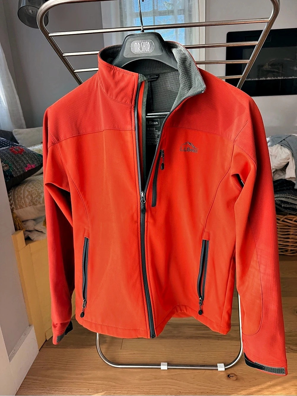 Orange LL Bean Zip Jacket Like New